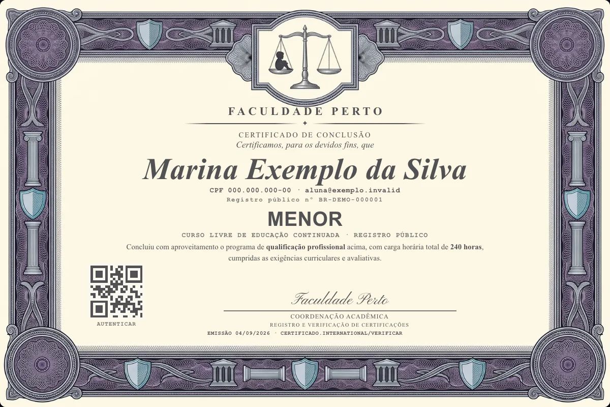 Certificado de Menor