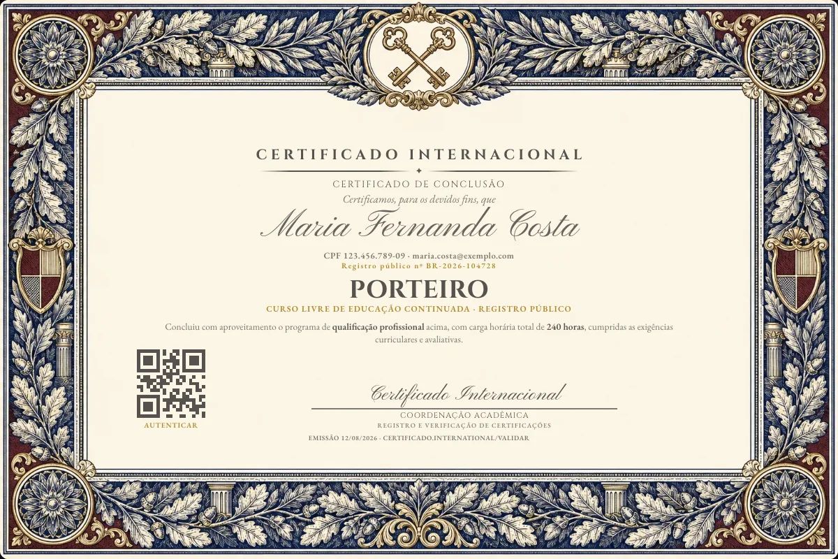 Certificado de Porteiro