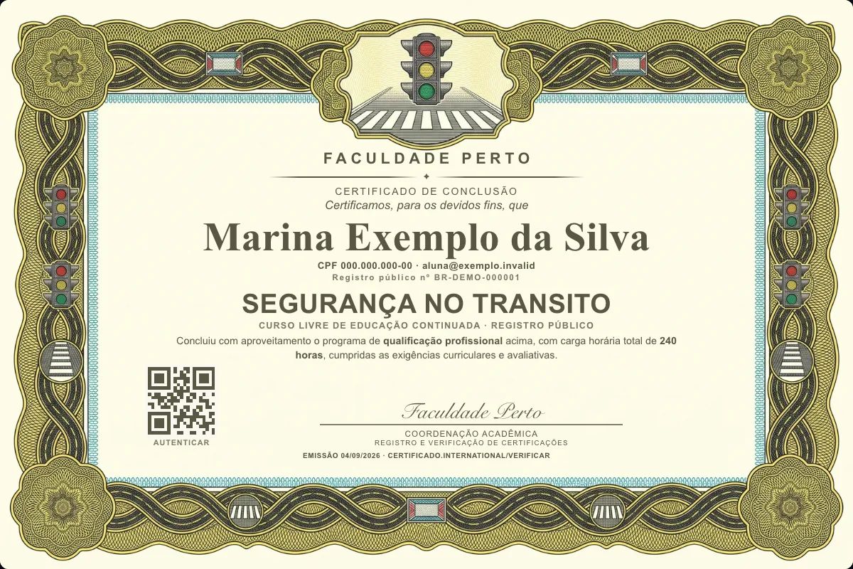 Certificado de Segurança no Transito