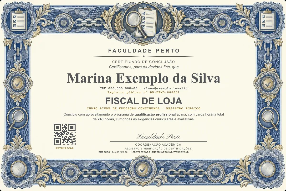 Certificado de Fiscal de Loja