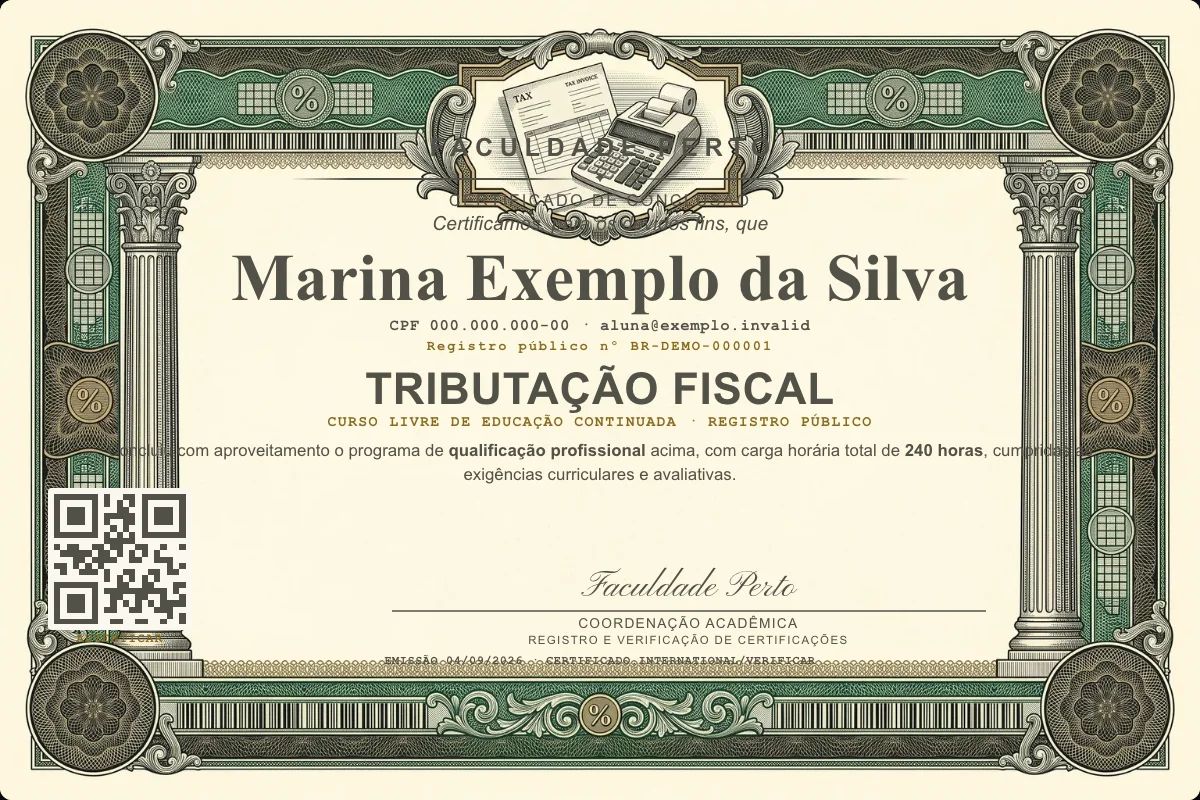 Certificado de Tributação Fiscal