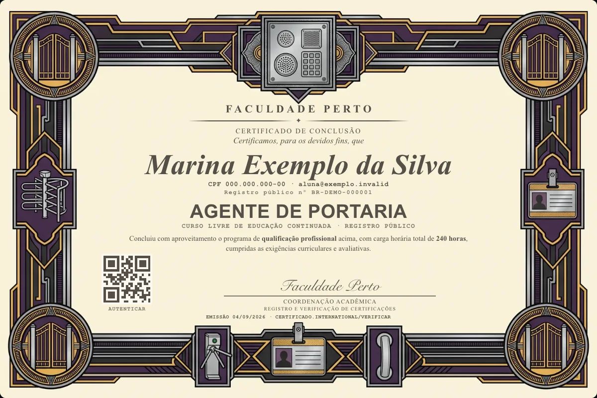 Certificado de Agente de Portaria