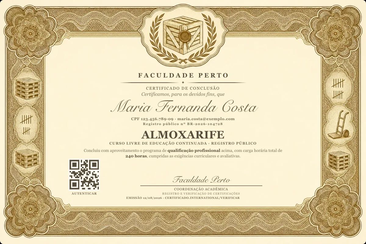 Certificado de Almoxarife