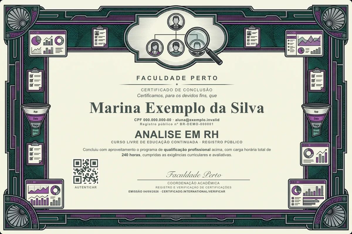 Certificado de Analise em RH