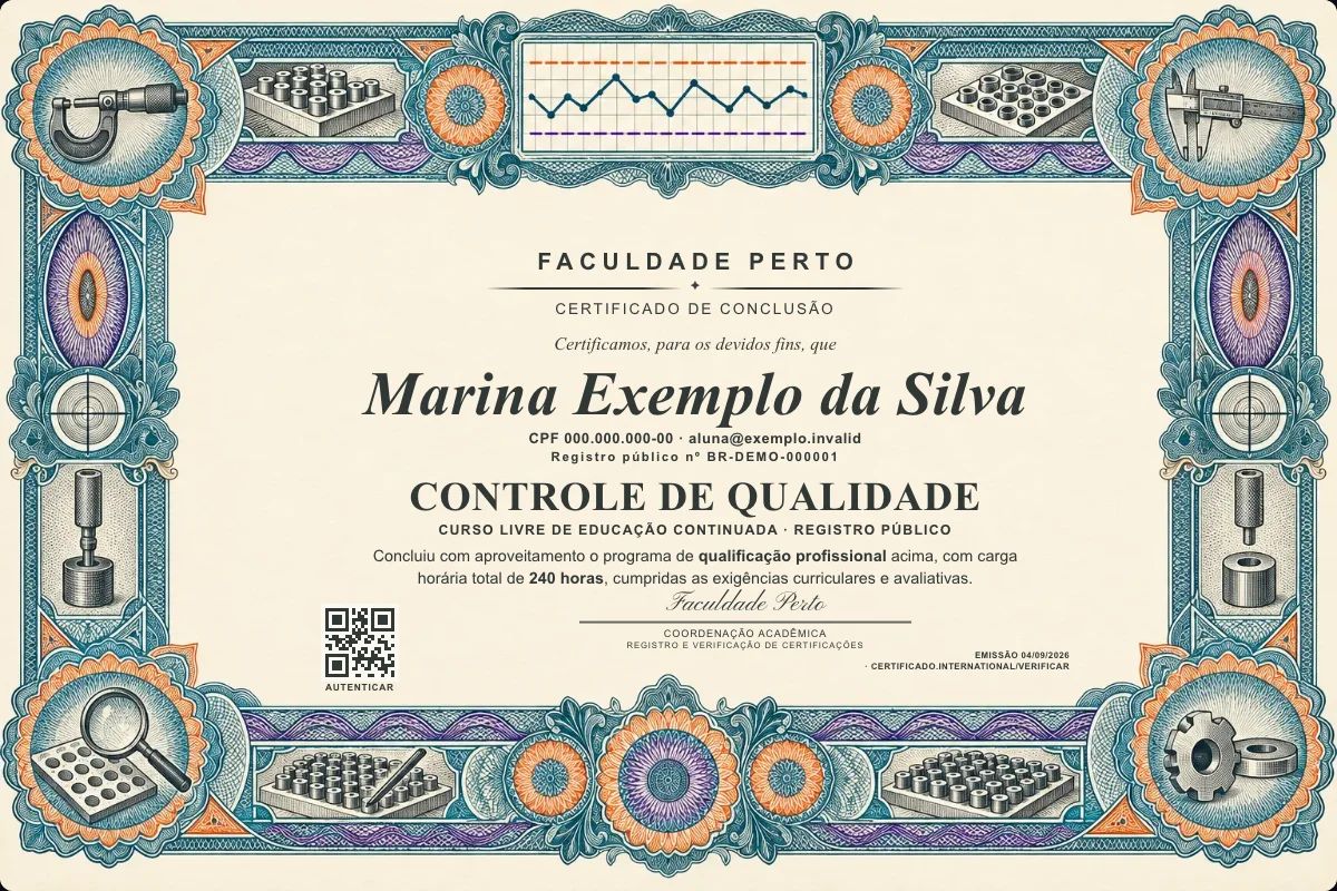 Certificado de Controle de Qualidade