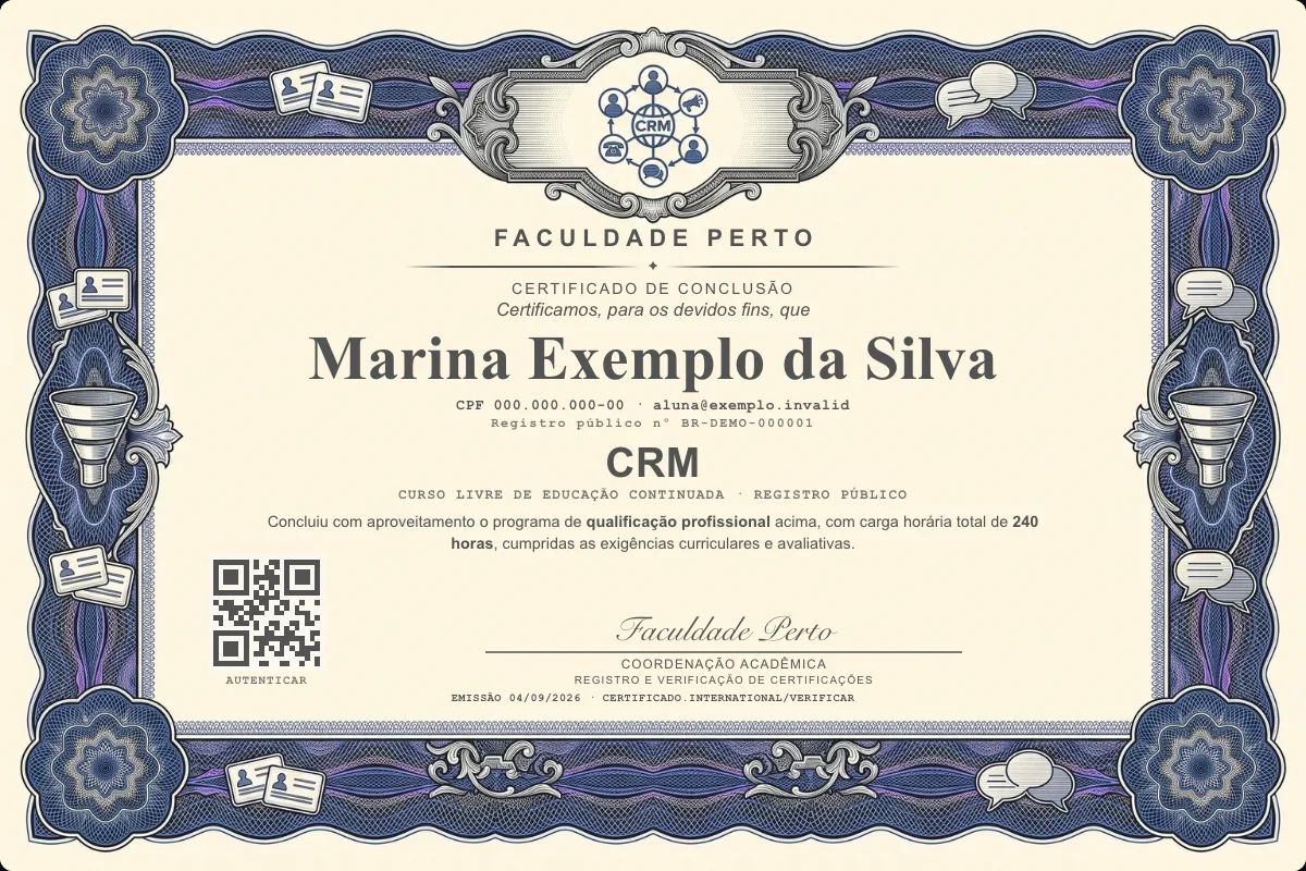 Certificado de CRM