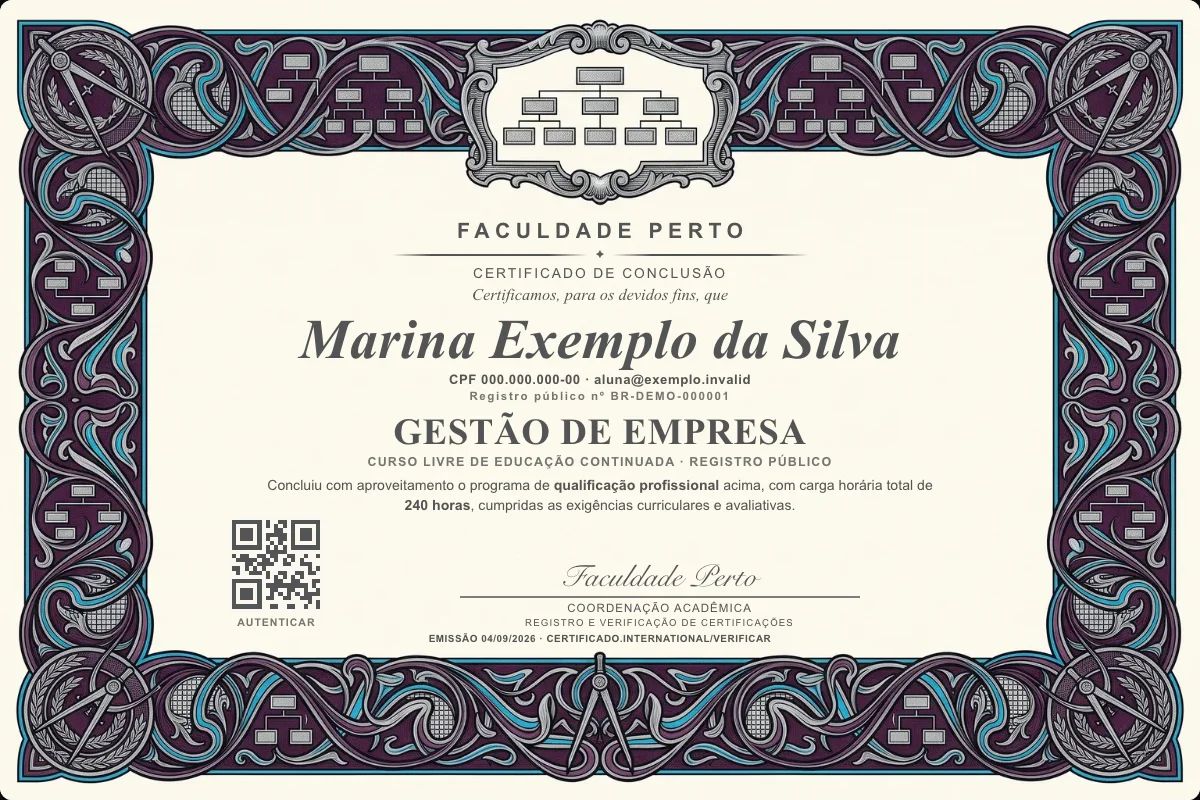 Certificado de Gestão de Empresa