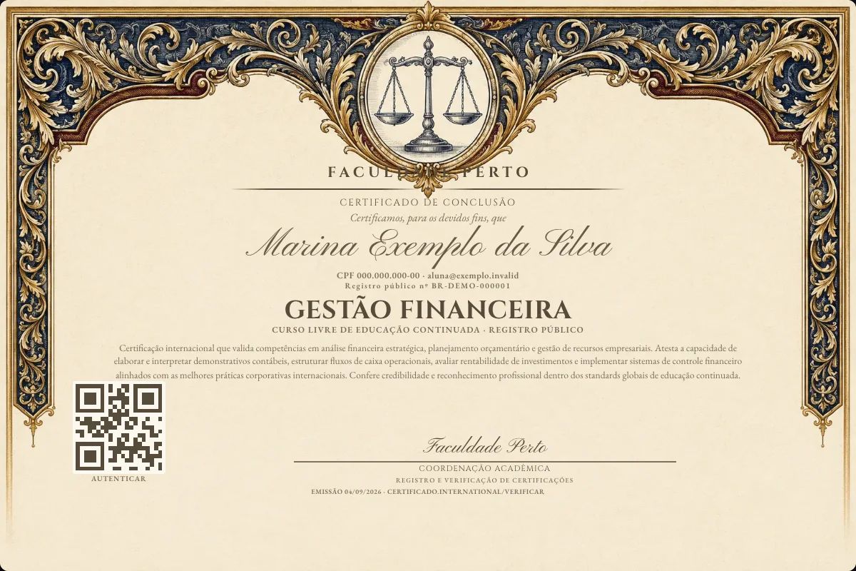 Certificado de Gestão Financeira