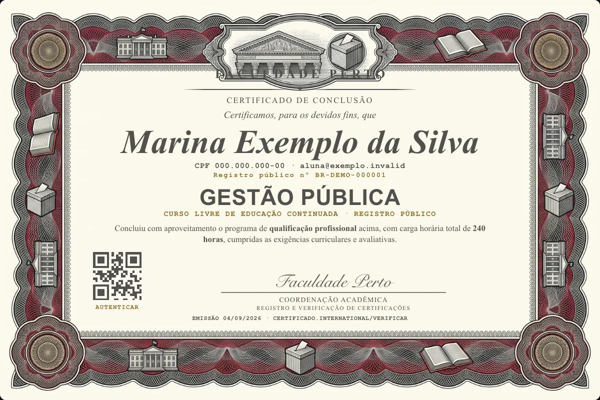 Certificado de Gestão Pública