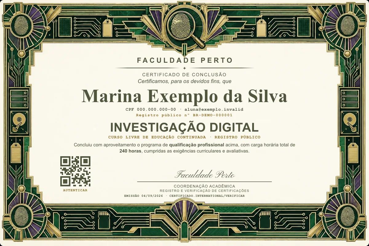 Certificado de Investigação Digital