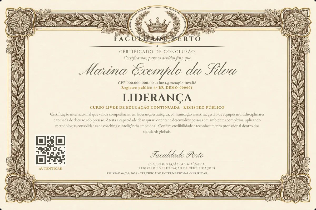 Certificado de Liderança