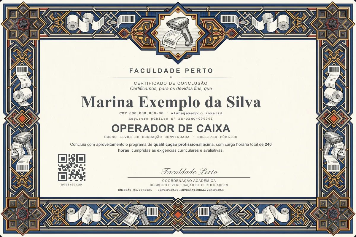 Certificado de Operador de Caixa