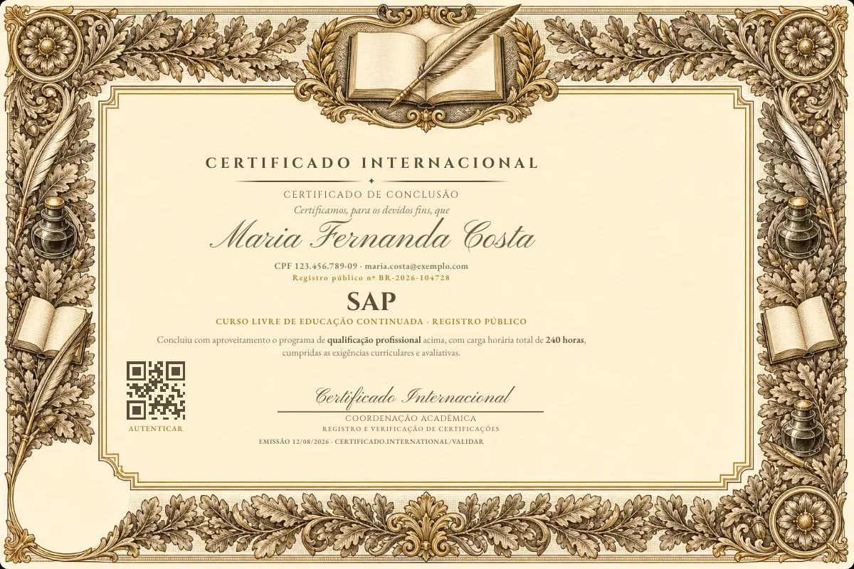 Certificado de SAP