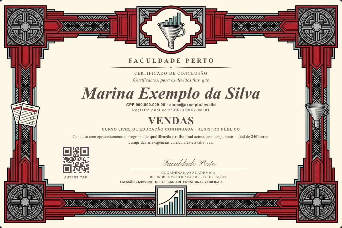 Certificado de Vendas