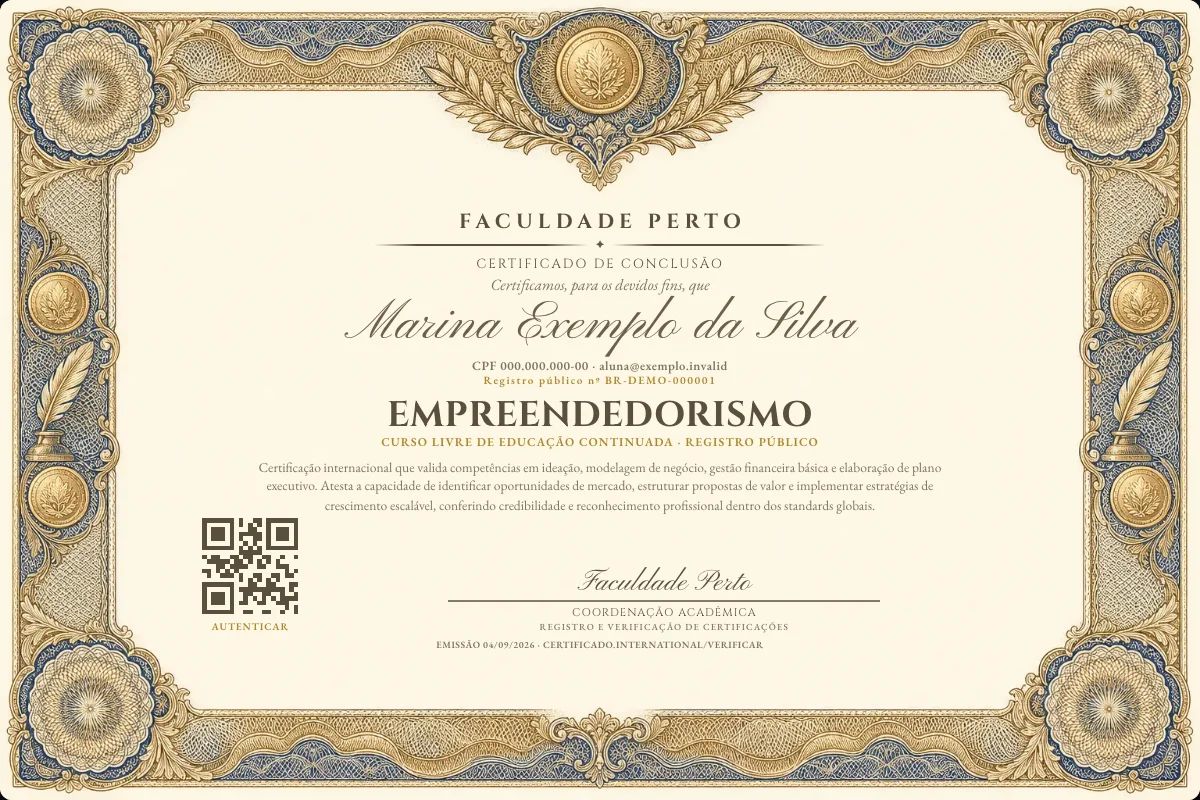 Certificado de Empreendedorismo