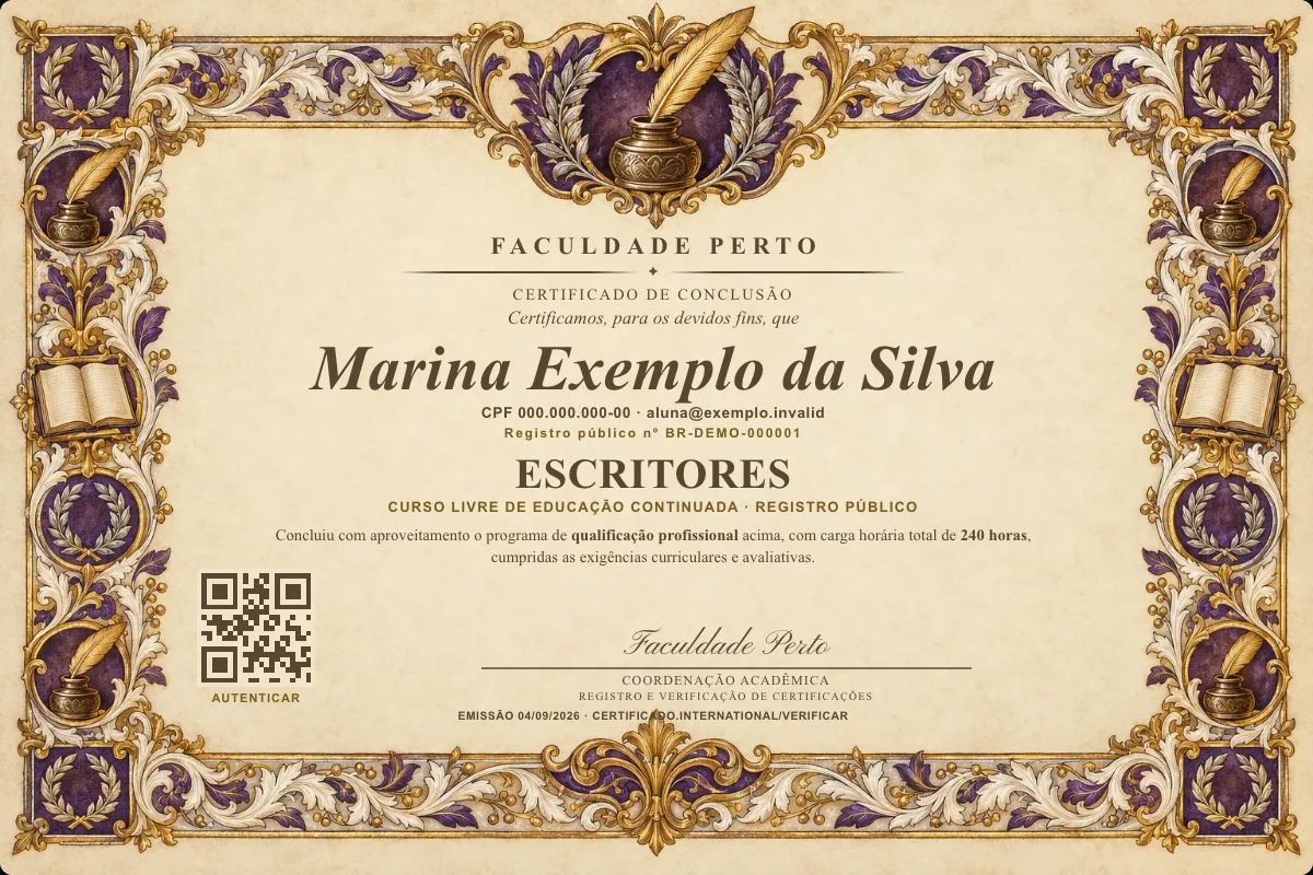 Certificado de Escritores