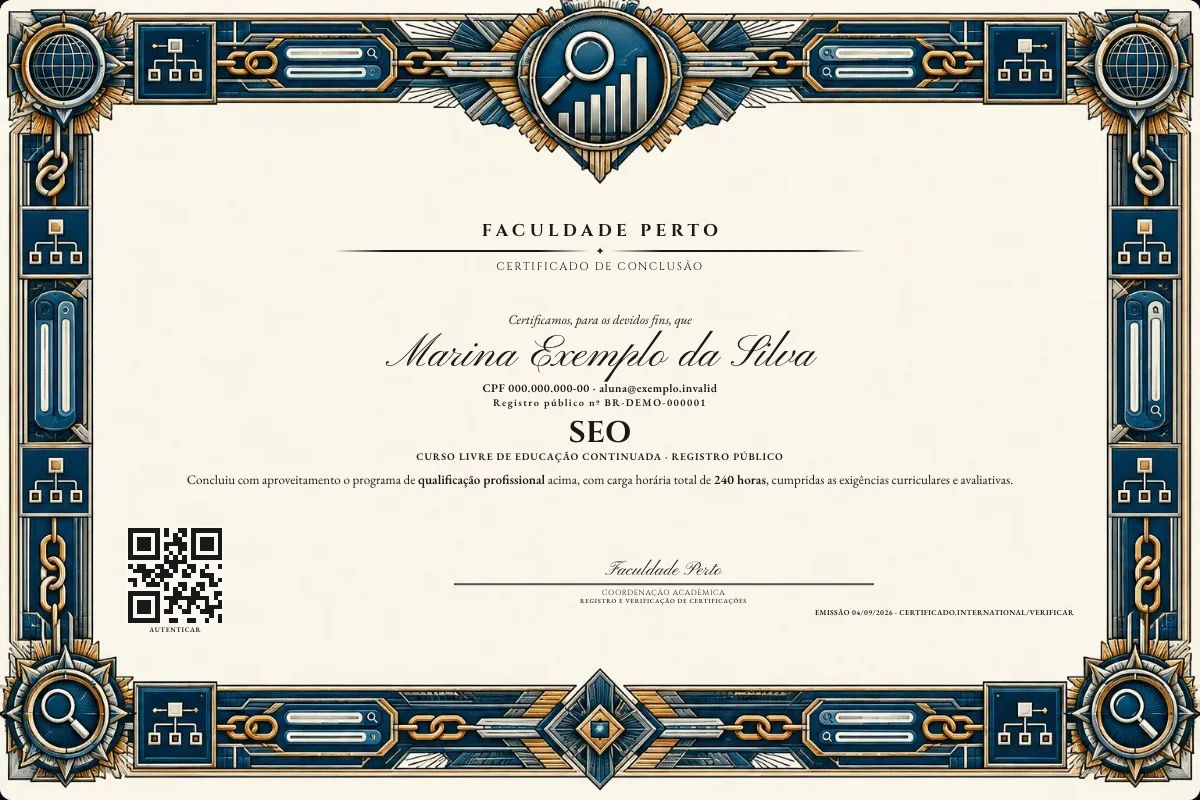 Certificado de SEO
