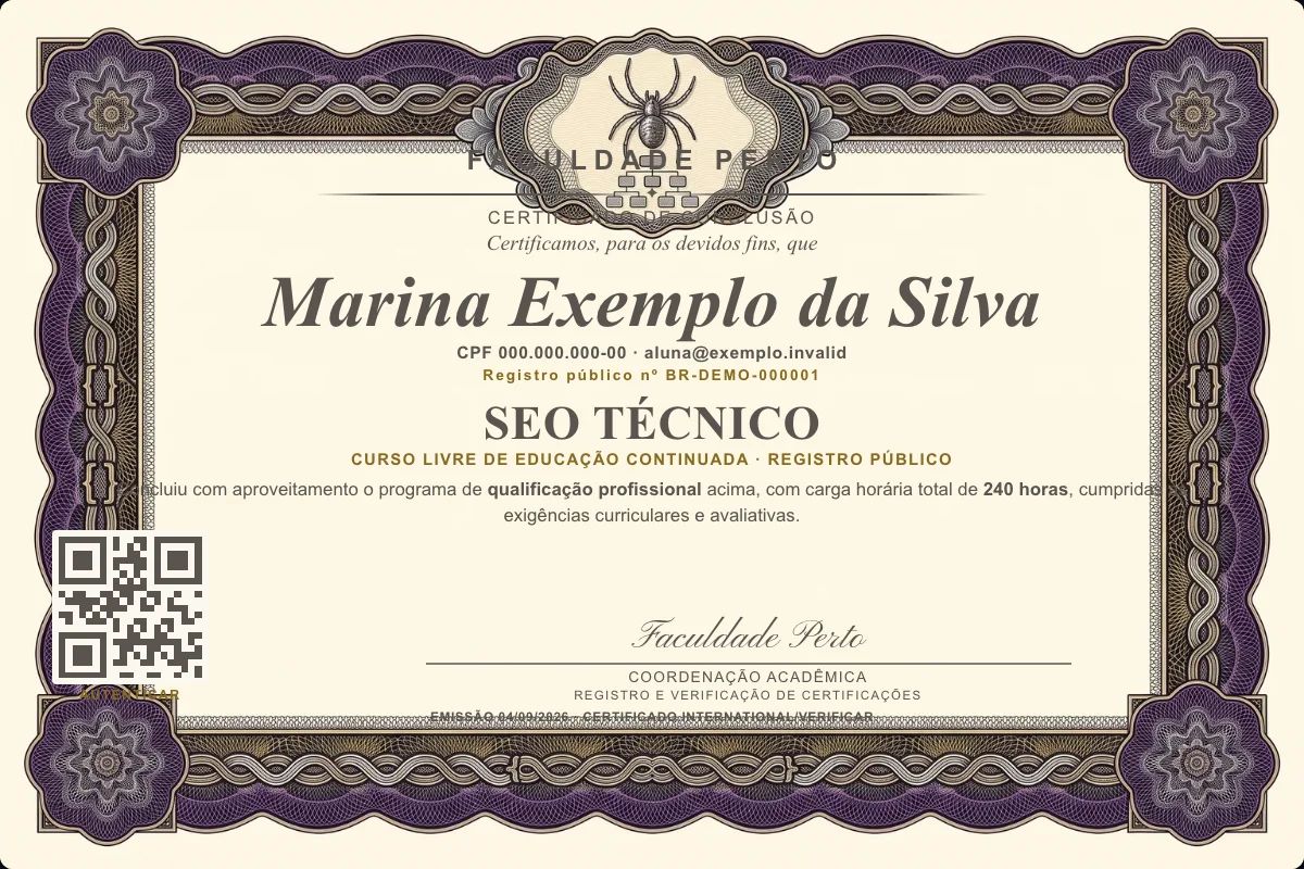 Certificado de SEO Técnico