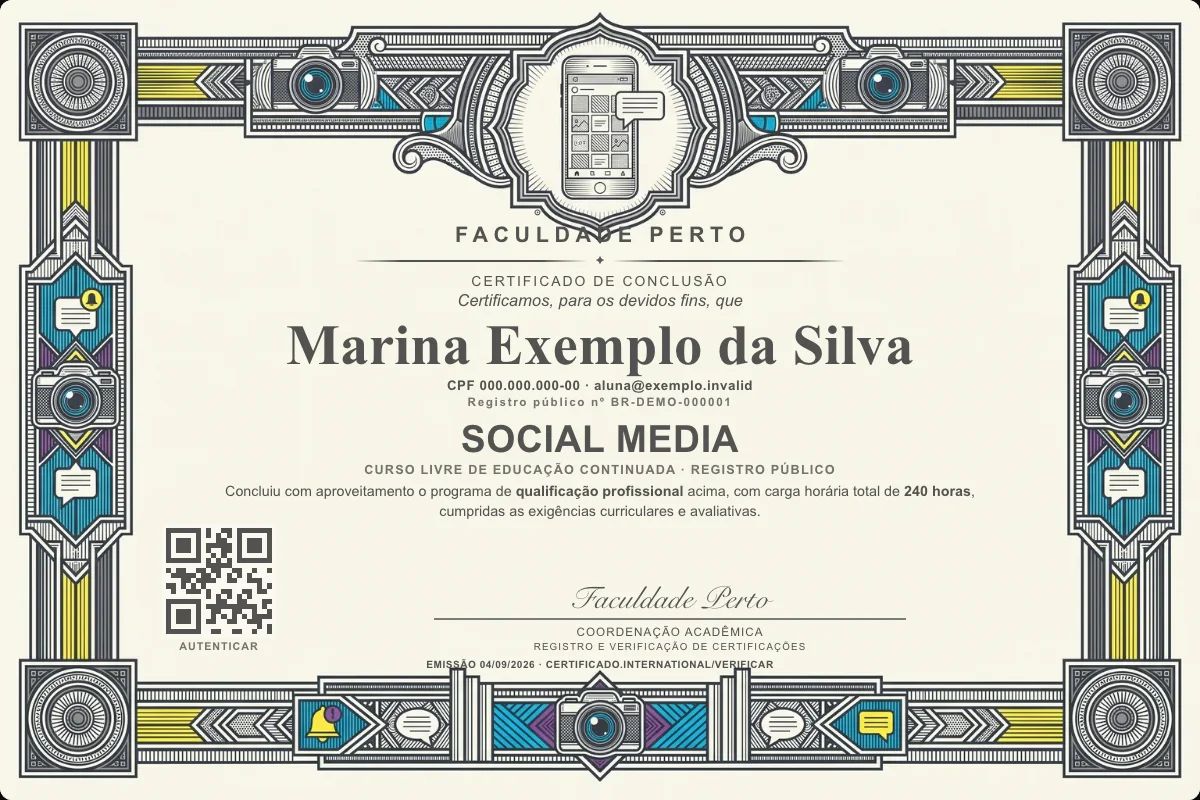 Certificado de Social Media