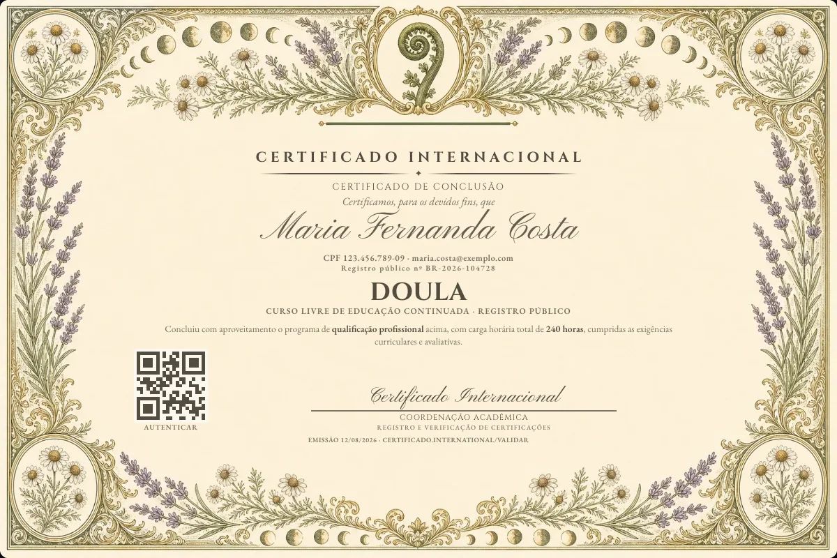 Certificado de Doula
