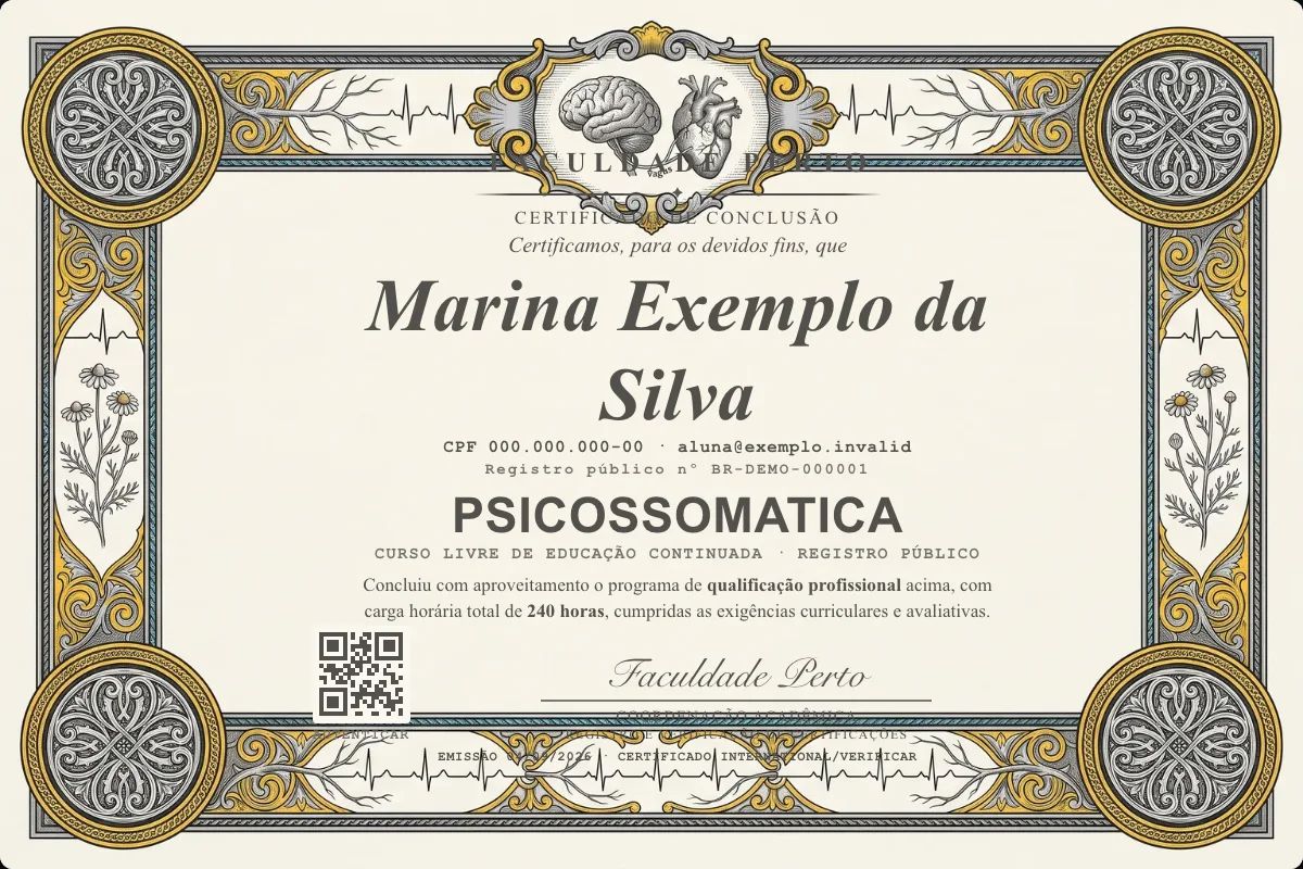 Certificado de Psicossomatica