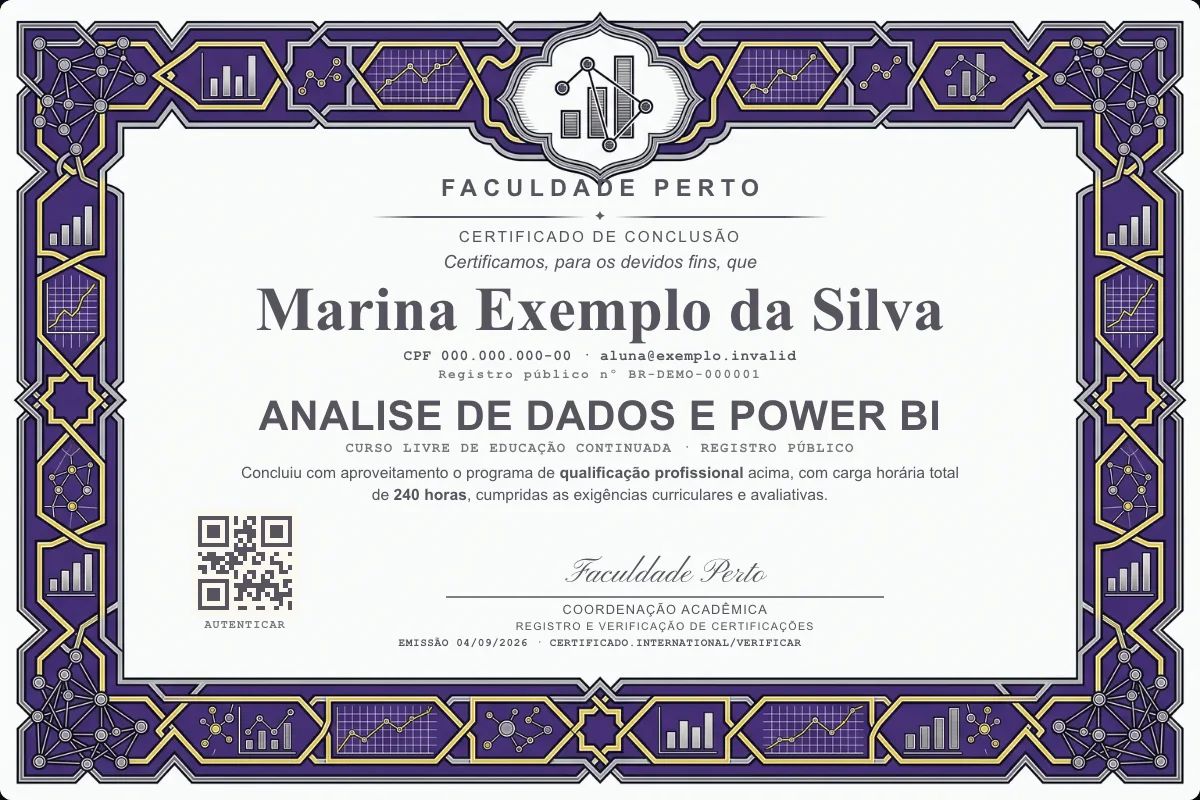 Certificado de Analise de Dados e Power BI