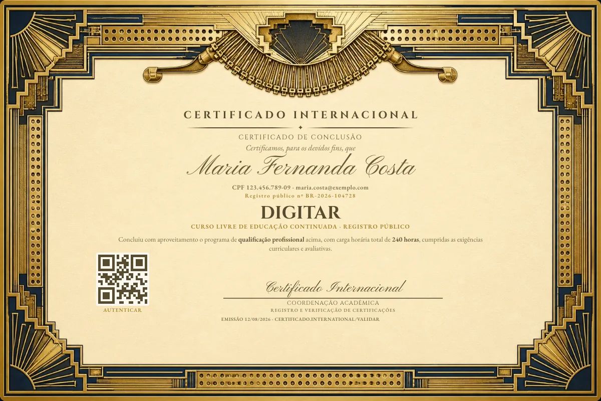 Certificado de Digitar