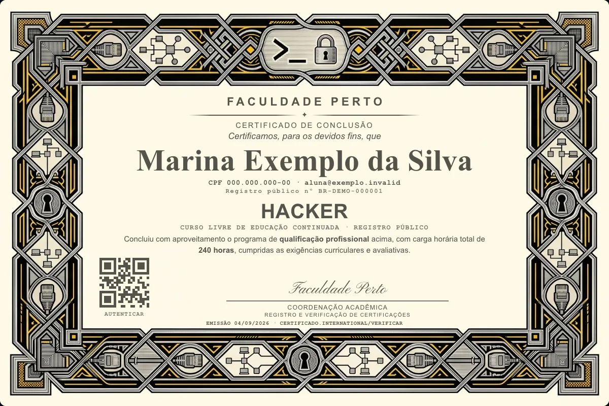 Certificado de Hacker