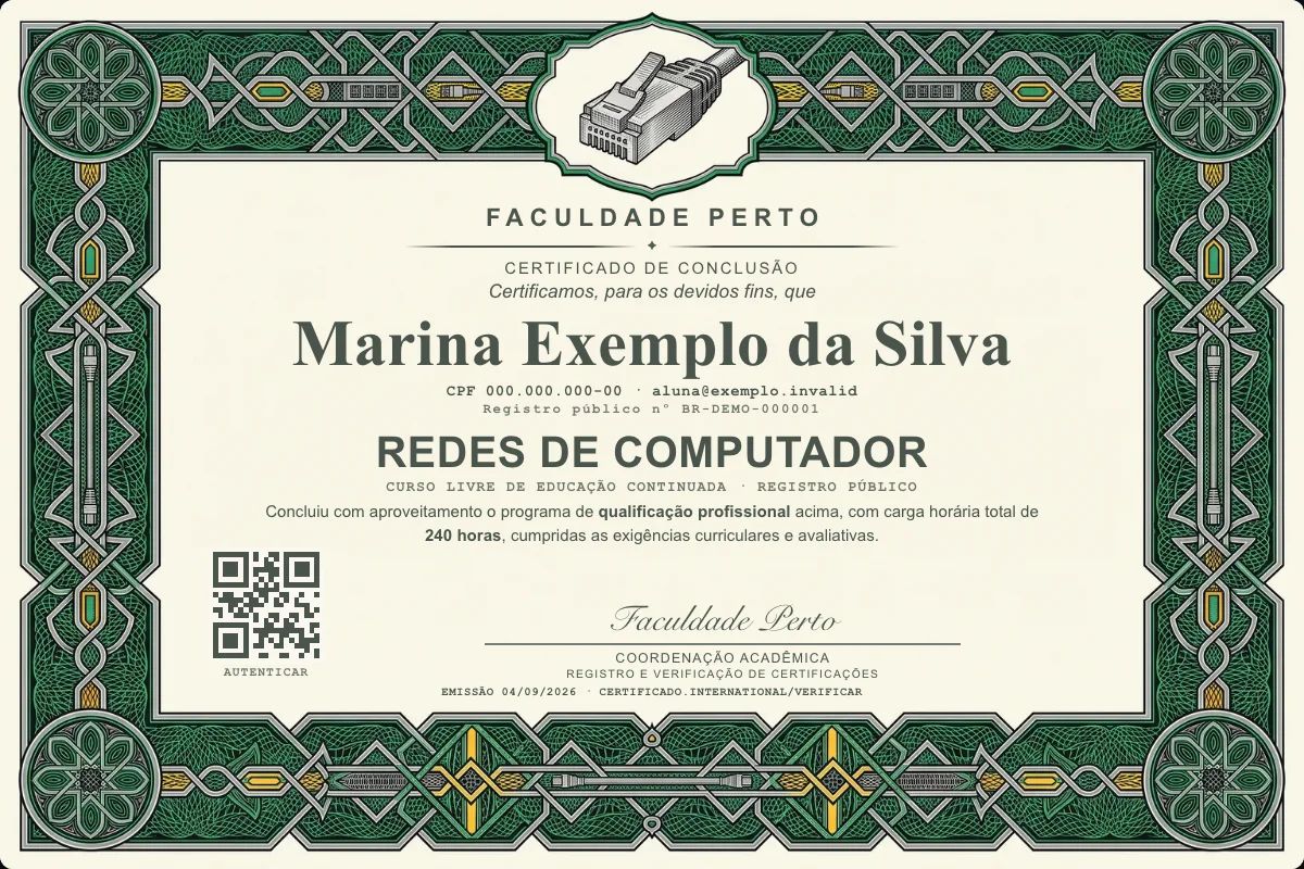 Certificado de Redes de Computador