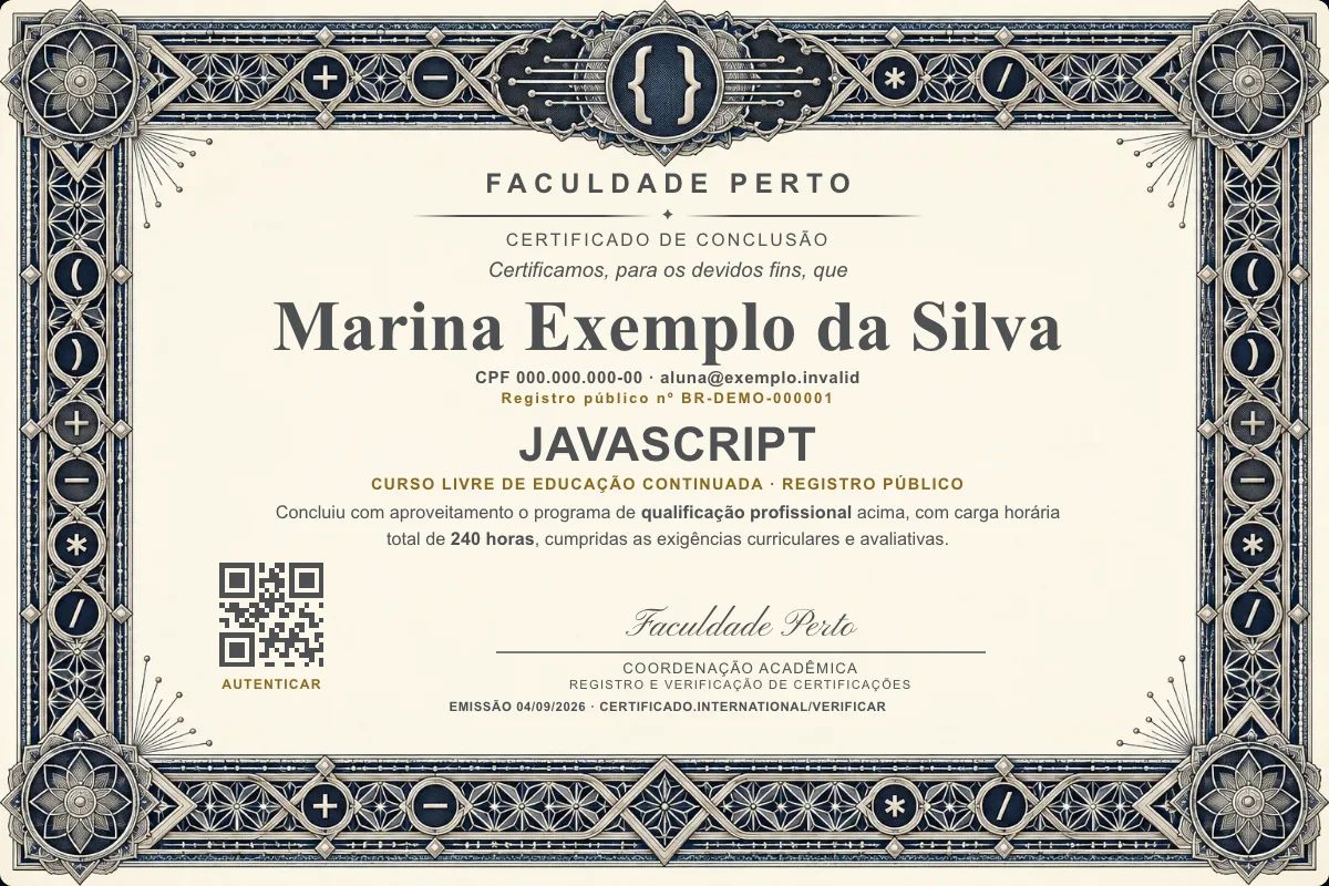 Certificado de Javascript